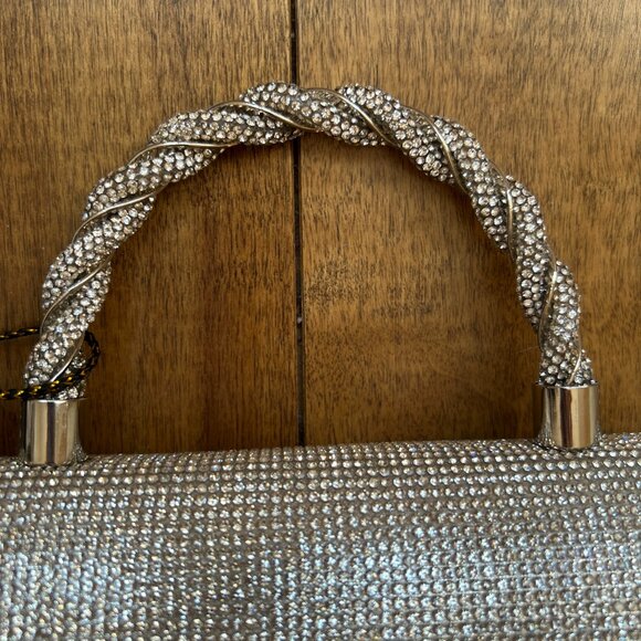 Imoshion Women's Silver Studded Evening Handbag Clutch Purse Removable Straps - Picture 6 of 15